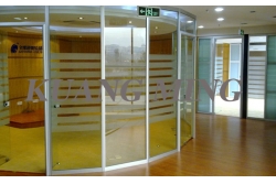 40 single curved glass wall two