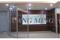 40 single curved glass wall three